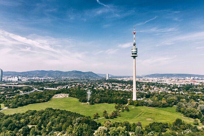 Vienna Danube Tower - What you can actually do up there: cafe, revolving restaurant, and the slide